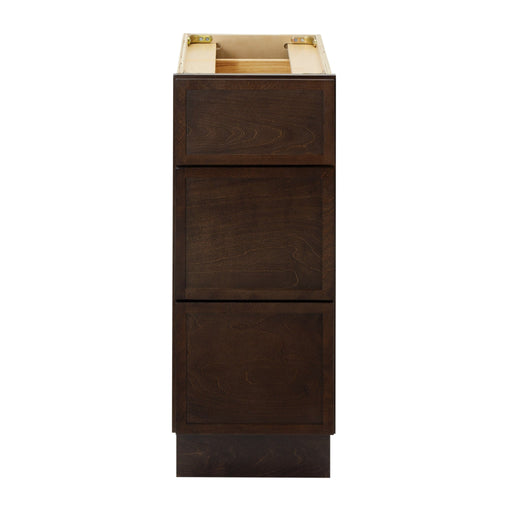 12" Birch Plywood Freestanding Single Base 3 Drawers Storage Cabinet - HomeBeyond