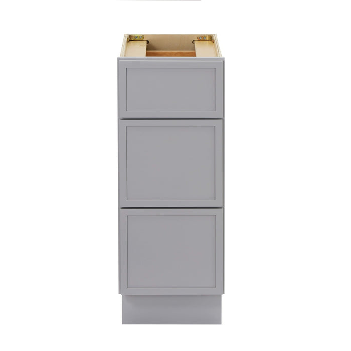 12" Birch Plywood Freestanding Single Base 3 Drawers Storage Cabinet - HomeBeyond
