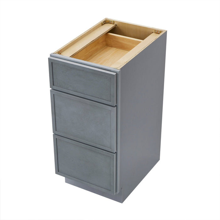 15" Birch Plywood Freestanding Single Base 3 Drawers Storage Cabinet - HomeBeyond