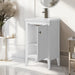 20" Single Sink Freestanding Bathroom Vanity with White Ceramic Top - HomeBeyond