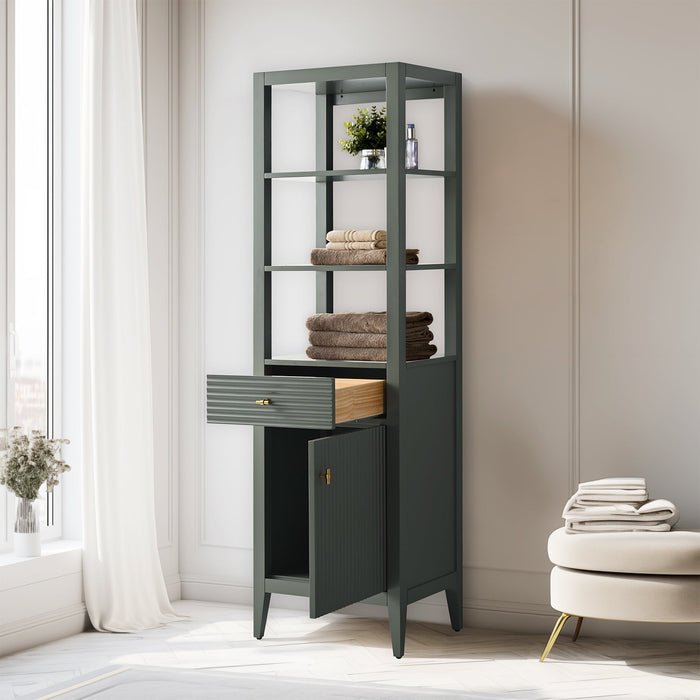 21 in. W x 17 in. D x 72 in. H Freestanding Cabinet for Bathroom and Living Room - HomeBeyond