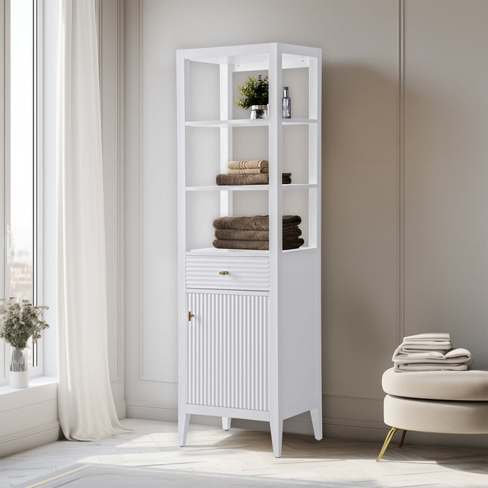 21 in. W x 17 in. D x 72 in. H Freestanding Cabinet for Bathroom and Living Room - HomeBeyond