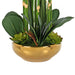 23.62" H Artificial Orchid Arrangement in Gold - plated Ceramics Vase - HomeBeyond