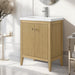 24" Single Sink Freestanding Bathroom Vanity with White Ceramic Top - HomeBeyond