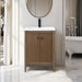 24" Single Sink Freestanding Bathroom Vanity with White Ceramic Top - HomeBeyond