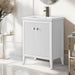 24" Single Sink Freestanding Bathroom Vanity with White Ceramic Top - HomeBeyond