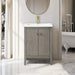 24" Single Sink Freestanding Bathroom Vanity with White Ceramic Top - HomeBeyond