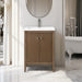 24" Single Sink Freestanding Bathroom Vanity with White Ceramic Top - HomeBeyond