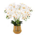 26.77" H Orchid Floral Arrangement in Gold - plated Ceramics Vase - HomeBeyond