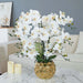 29.13" H Artificial Orchid Floral Arrangement in Ceramics Vase - HomeBeyond