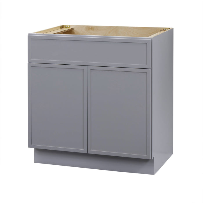 30" Birch Plywood Freestanding Single Base Storage Cabinet with Soft Close Door - HomeBeyond