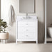 30" Single Sink Freestanding Bath Vanity Cabinet with White Engineered Marble Top - HomeBeyond