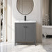 30" Single Sink Freestanding Bathroom Vanity with White Ceramic Top - HomeBeyond