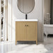 30" Single Sink Freestanding Bathroom Vanity with White Ceramic Top - HomeBeyond