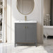 30" Single Sink Freestanding Bathroom Vanity with White Ceramic Top - HomeBeyond