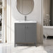 30" Single Sink Freestanding Bathroom Vanity with White Ceramic Top - HomeBeyond