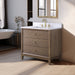 36" Single Sink Freestanding Bath Vanity Cabinet with White Engineered Marble Top - HomeBeyond