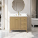 36" Single Sink Freestanding Bathroom Vanity with Engineered Marble Top - HomeBeyond