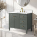 36" Single Sink Freestanding Bathroom Vanity with Engineered Marble Top - HomeBeyond