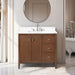 36" Single Sink Freestanding Bathroom Vanity with Engineered Marble Top - HomeBeyond