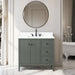 36" Single Sink Freestanding Bathroom Vanity with Engineered Marble Top - HomeBeyond