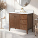 36" Single Sink Freestanding Bathroom Vanity with Engineered Marble Top - HomeBeyond