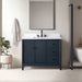 42" Single Sink Freestanding Bath Vanity Cabinet with White Engineered Marble Top - HomeBeyond