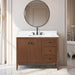 42" Single Sink Freestanding Bathroom Vanity with Engineered Marble Top - HomeBeyond