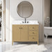 42" Single Sink Freestanding Bathroom Vanity with Engineered Marble Top - HomeBeyond