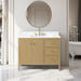 42" Single Sink Freestanding Bathroom Vanity with Engineered Marble Top - HomeBeyond