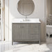 42" Single Sink Freestanding Bathroom Vanity with Engineered Marble Top - HomeBeyond