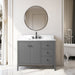 42" Single Sink Freestanding Bathroom Vanity with Engineered Marble Top - HomeBeyond