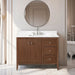 42" Single Sink Freestanding Bathroom Vanity with Engineered Marble Top - HomeBeyond