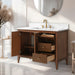 42" Single Sink Freestanding Bathroom Vanity with Engineered Marble Top - HomeBeyond