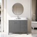 42" Single Sink Freestanding Bathroom Vanity with Engineered Marble Top - HomeBeyond