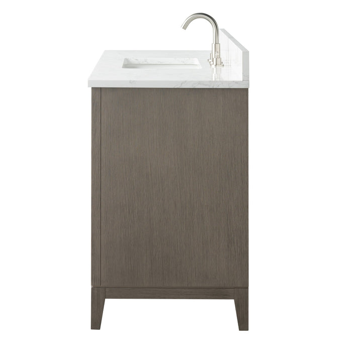 48" Single Sink Bathroom Vanity with Engineered Marble Top - HomeBeyond