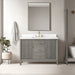 48" Single Sink Freestanding Bath Vanity Cabinet with White Engineered Marble Top - HomeBeyond