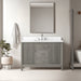 48" Single Sink Freestanding Bath Vanity Cabinet with White Engineered Marble Top - HomeBeyond