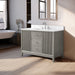 48" Single Sink Freestanding Bath Vanity Cabinet with White Engineered Marble Top - HomeBeyond