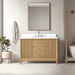 48" Single Sink Freestanding Bath Vanity Cabinet with White Engineered Marble Top - HomeBeyond