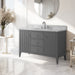 48" Single Sink Freestanding Bathroom Vanity with Engineered Marble Top - HomeBeyond