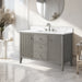 48" Single Sink Freestanding Bathroom Vanity with Engineered Marble Top - HomeBeyond