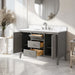 48" Single Sink Freestanding Bathroom Vanity with Engineered Marble Top - HomeBeyond