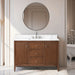 48" Single Sink Freestanding Bathroom Vanity with Engineered Marble Top - HomeBeyond