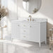 48" Single Sink Freestanding Bathroom Vanity with Engineered Marble Top - HomeBeyond