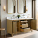 54" Double Sink Bathroom Vanity with Engineered Marble Top - HomeBeyond