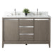 54" Double Sink Bathroom Vanity with Engineered Marble Top - HomeBeyond