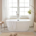 54" Freestanding White Acrylic Bathtub - HomeBeyond