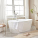 54" Freestanding White Acrylic Bathtub - HomeBeyond