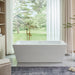 59" or 66.9" Freestanding White Acrylic Bathtub - HomeBeyond